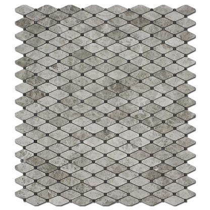 Silver Shadow Clipped Diamond with Gray Emperador