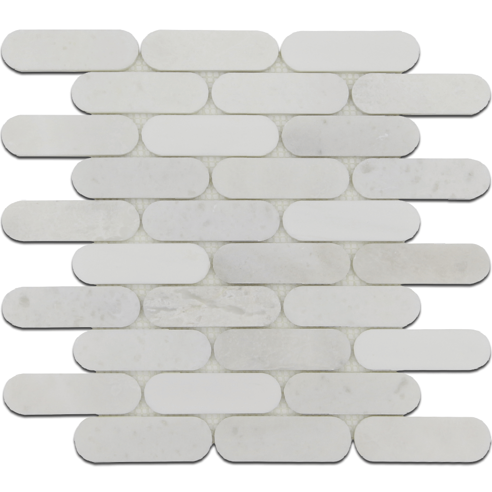 Eclipse Mosaic Bianco Venato Dolomite, Iceberg, & White