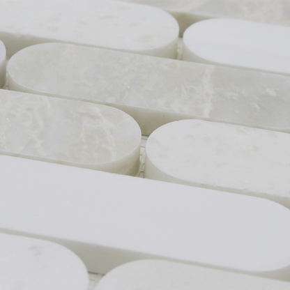 Eclipse Mosaic Bianco Venato Dolomite, Iceberg, &amp; White