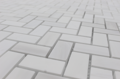 Bianco Venato Dolomite 1X2 Bianco Venato Herringbone Polished