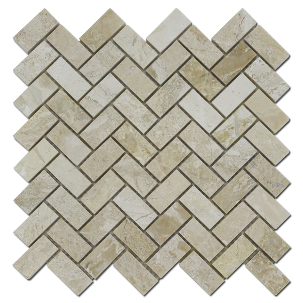 Karya Royal Marble 1&quot; x 2&quot; Herringbone