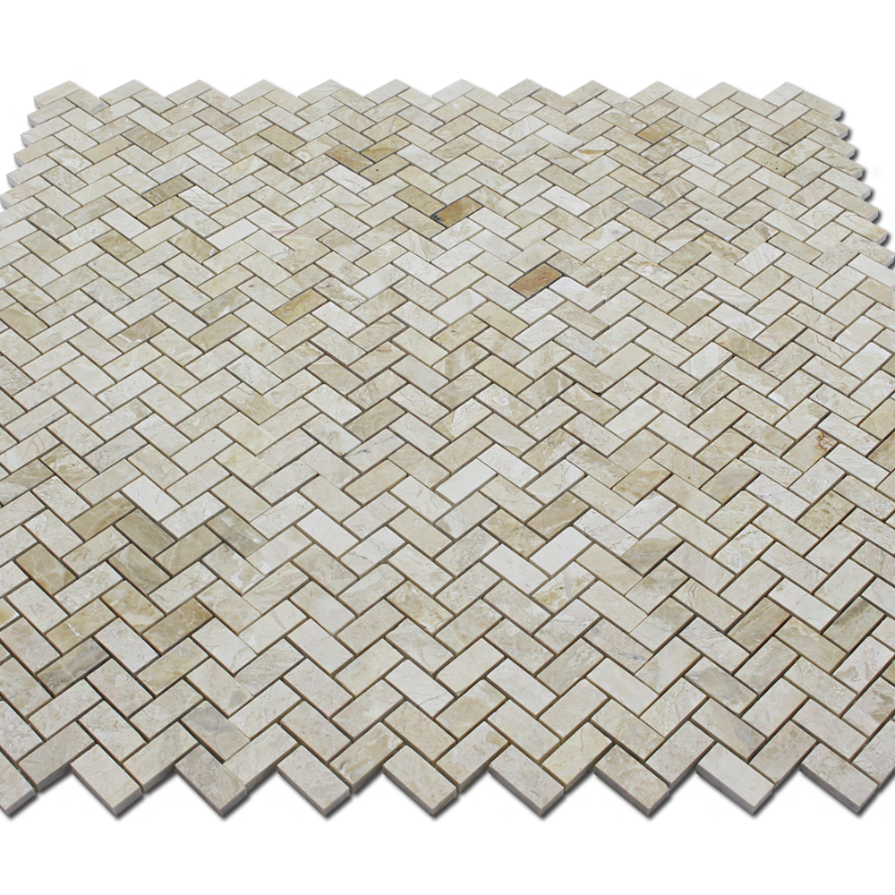 Karya Royal Marble 1&quot; x 2&quot; Herringbone