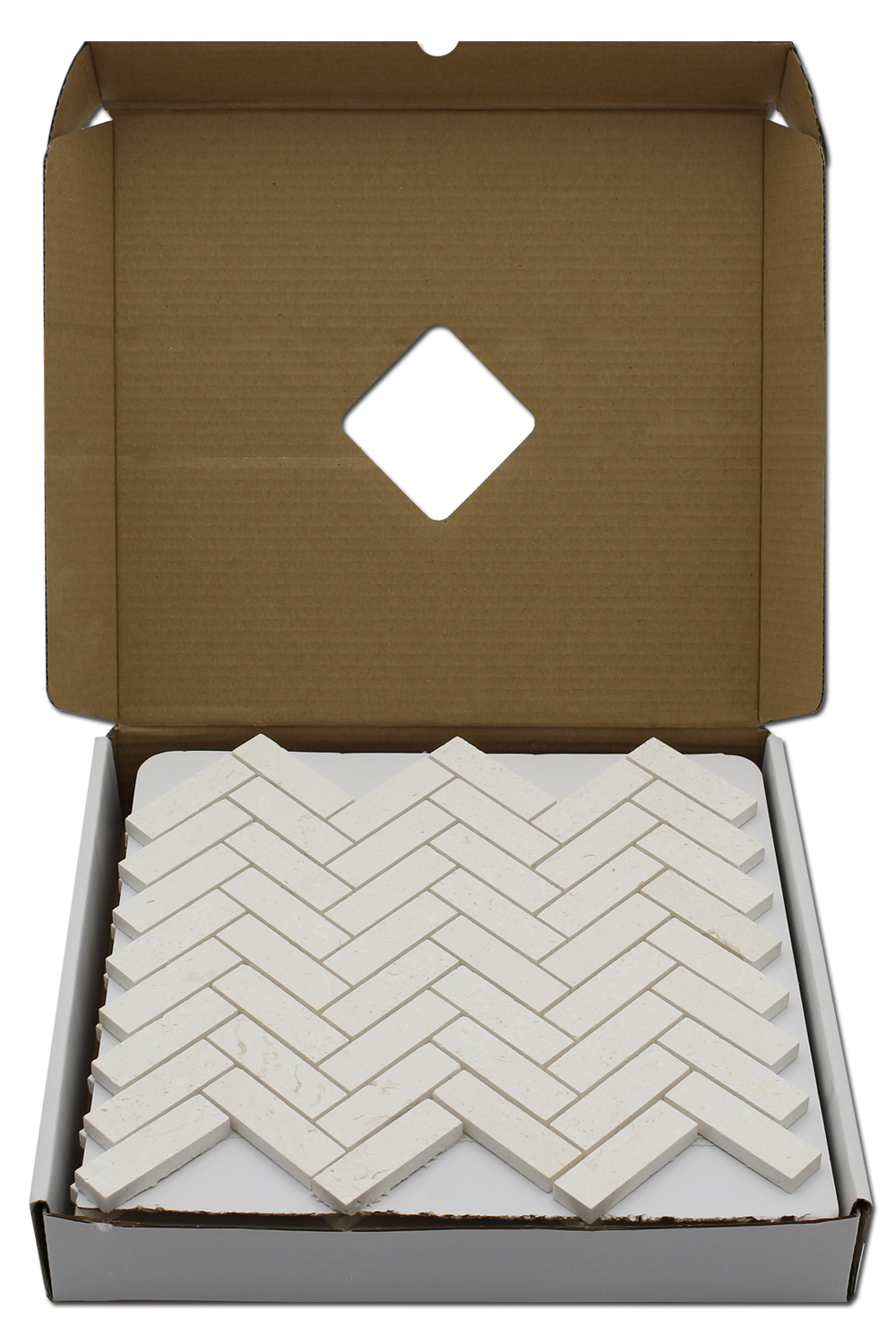 Matrix Mosoaic Corinthian Fossil Herringbone honed