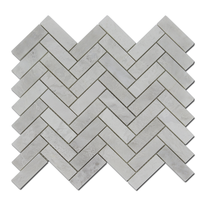 Iceberg Marble 1&quot; x 3&quot; Herringbone