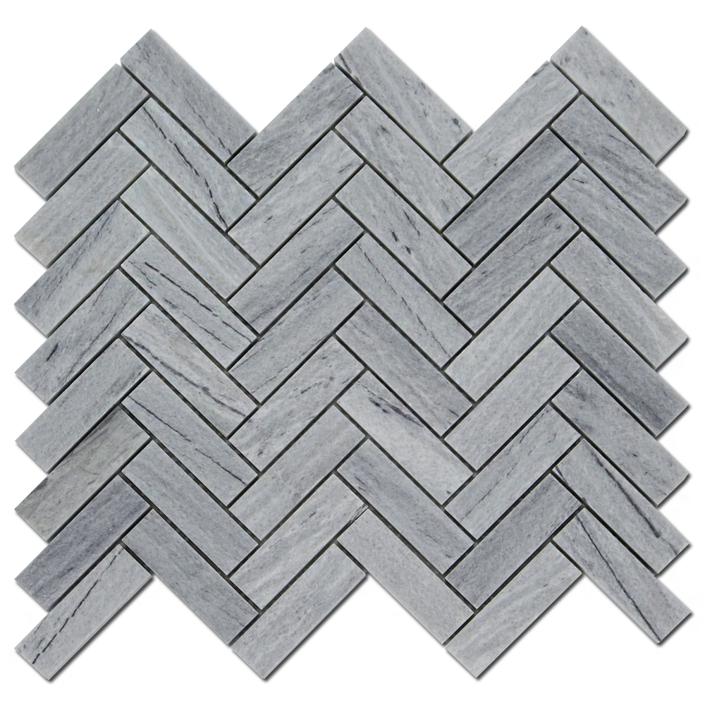 Solto White 1×3 Herringbone Honed