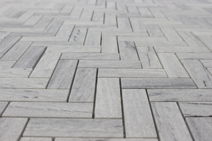 Solto White 1×3 Herringbone Honed