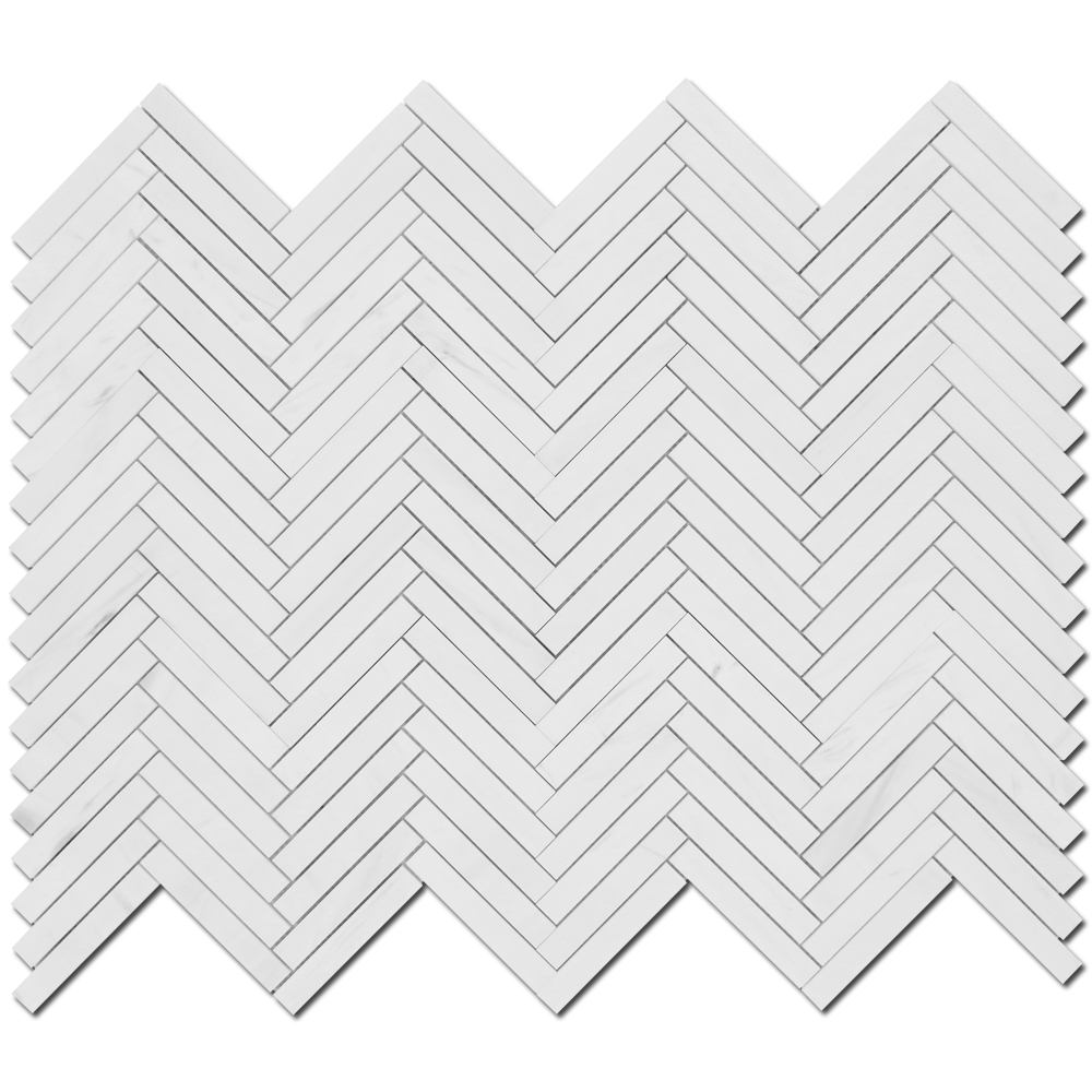 Bianco Venato Dolomite 1×6 Bianco Venato Herringbone Honed