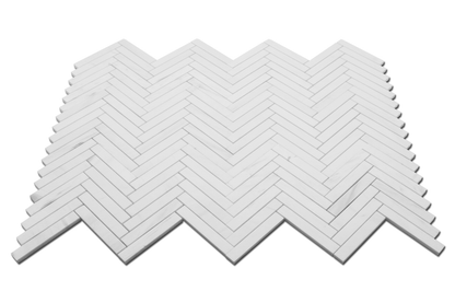 Bianco Venato Dolomite 1×6 Bianco Venato Herringbone Honed