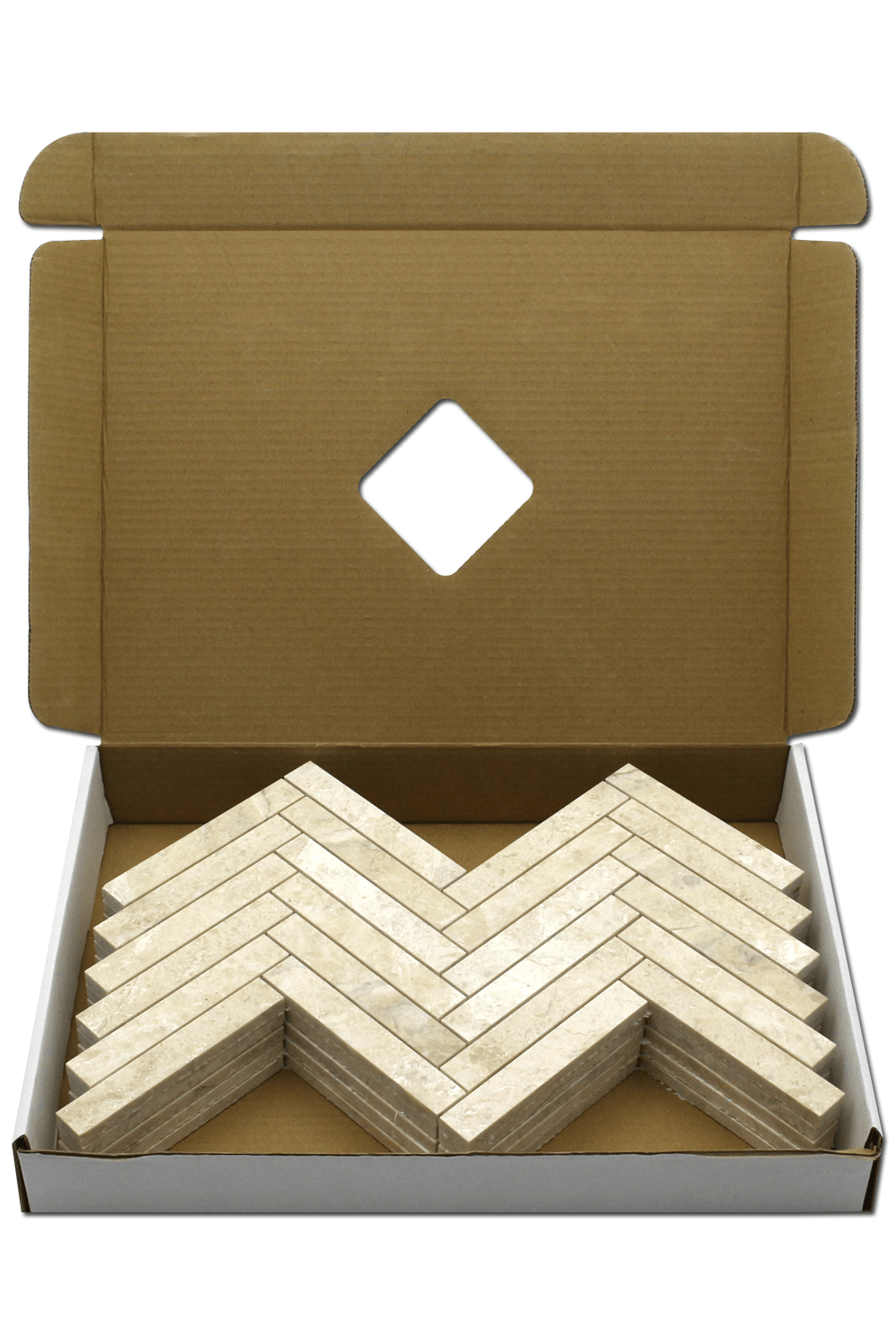 Karya Roya Marblel 1&quot; x 6&quot; Herringbone