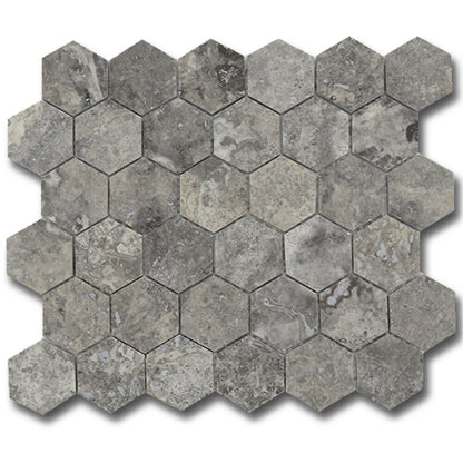 Silver Travertine 2&quot; Honeycomb