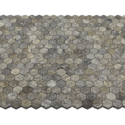 Silver Travertine 2&quot; Honeycomb