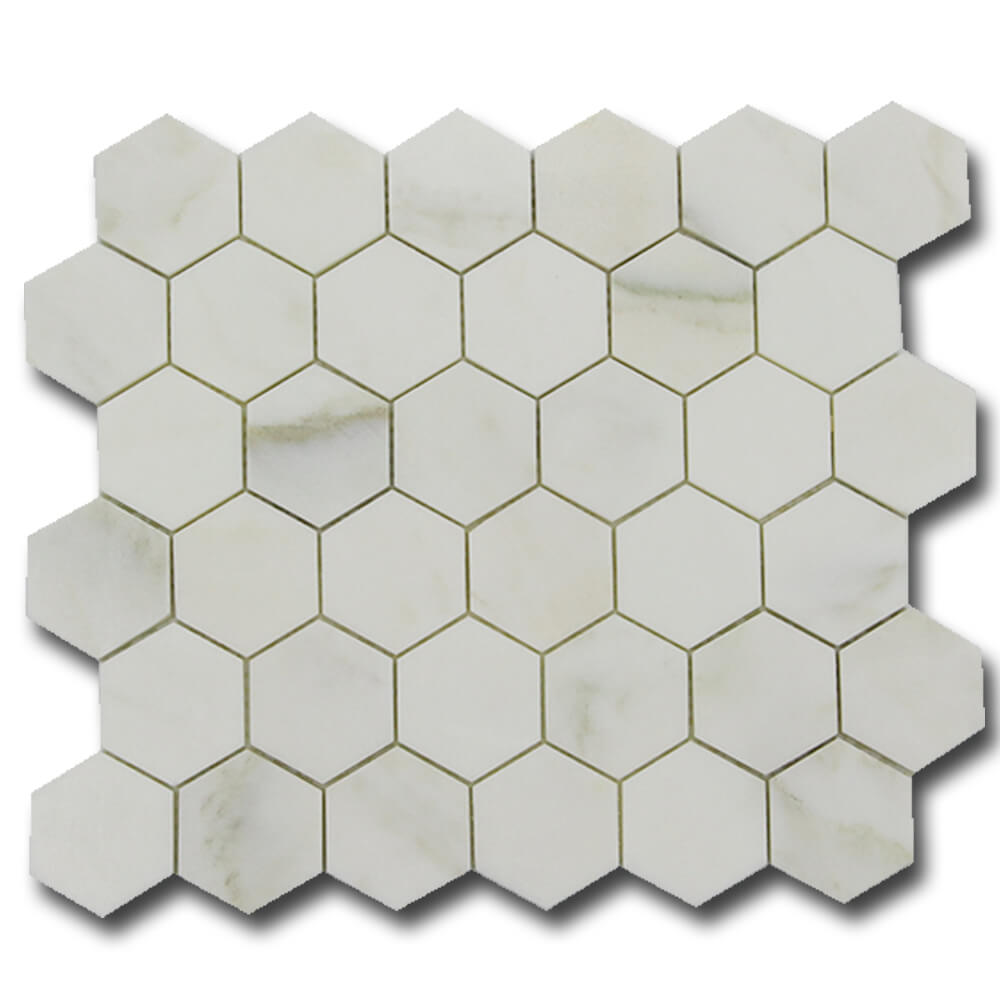 Calacatta Oliva Honeycomb Mosaic