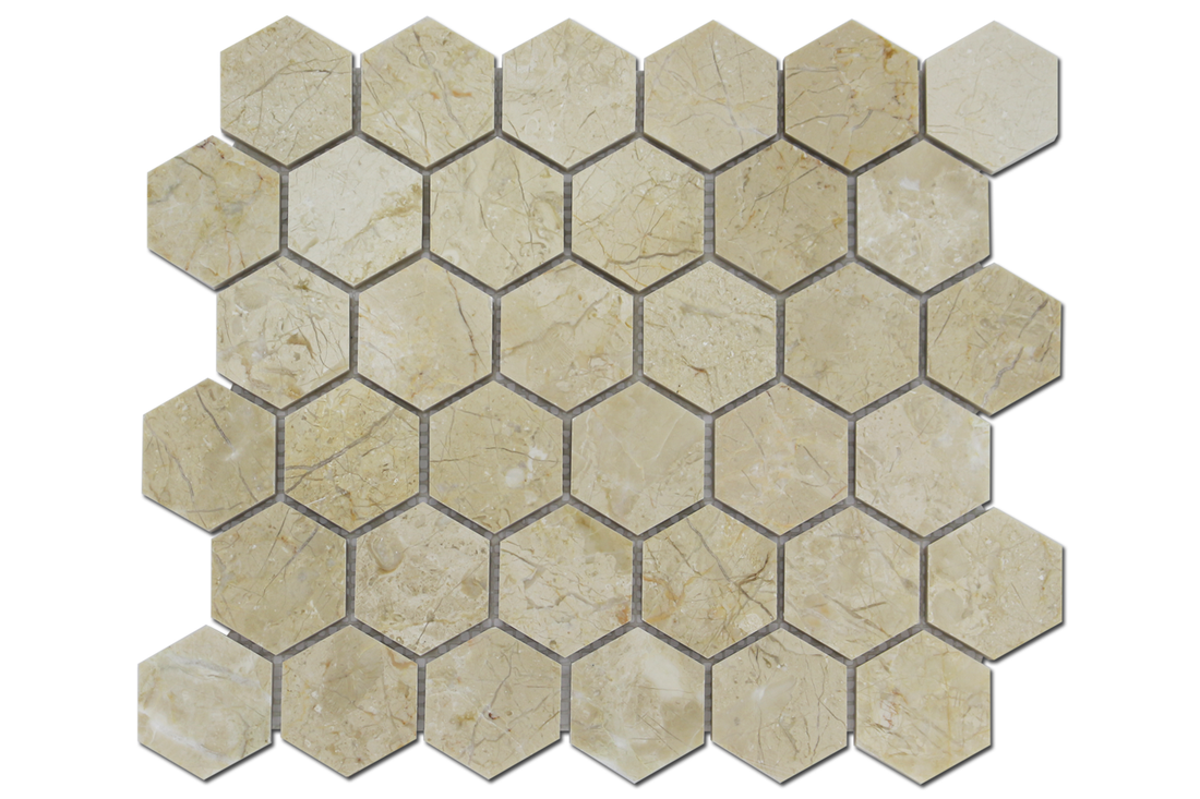 Crema Nouva Honeycomb Polished Mosaic