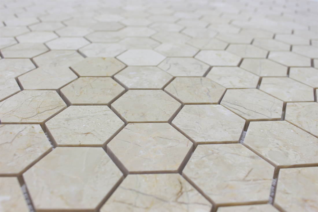 Crema Nouva Honeycomb Polished Mosaic