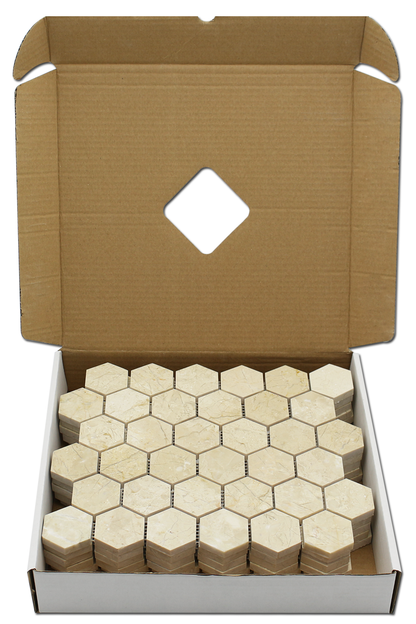 Crema Nouva Honeycomb Polished Mosaic