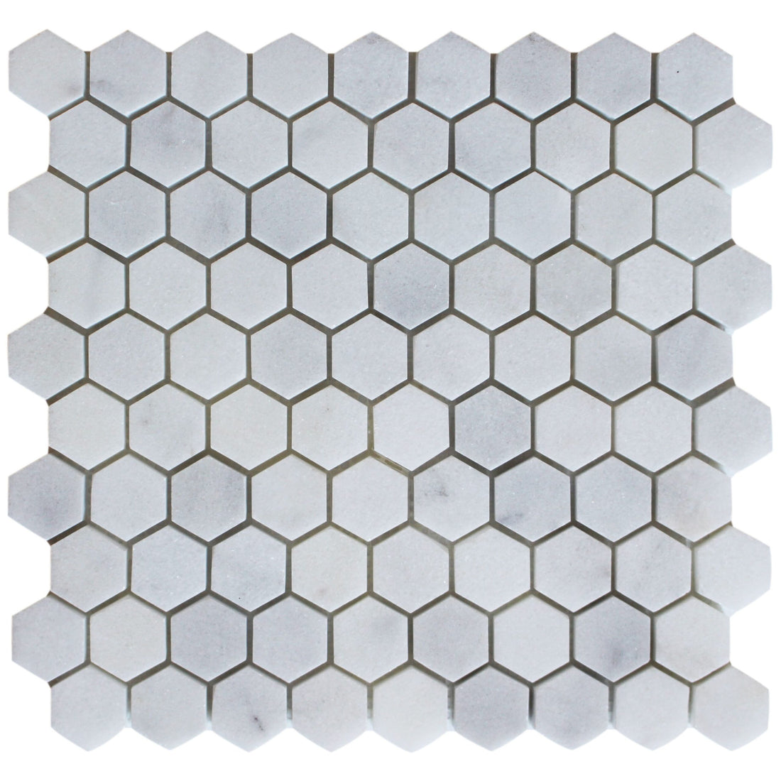Milas White Marble 1 1/4&quot; &amp; 4&quot; Honeycomb