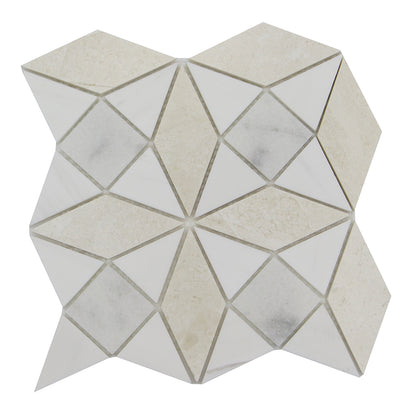 Kaleidoscope Mosaic Perla, Bianco Venato Dolomite &amp; Milas White