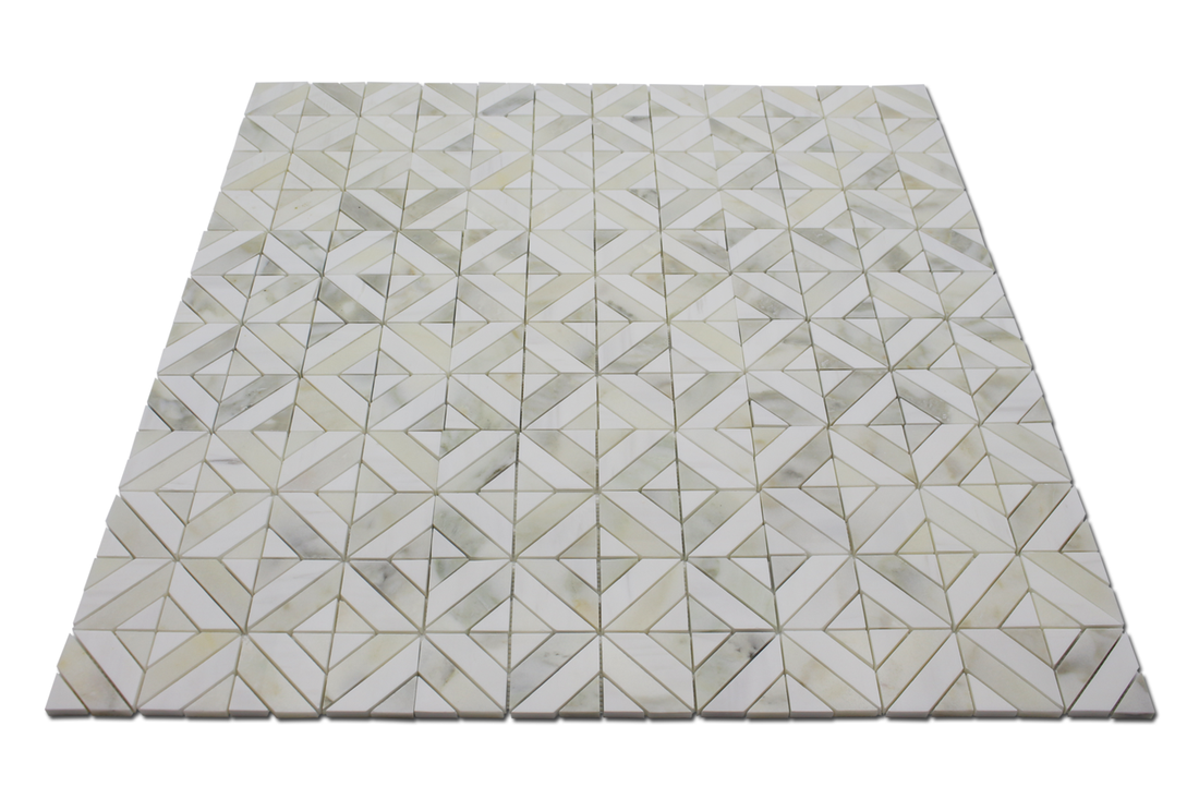 Matrix Mosoaic Bianco Venato Dolomite &amp; Calacatta Oliva