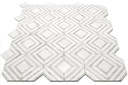 Maze Mosaic Bianco Venato DolomiteMaze – Dolomite with Milas White