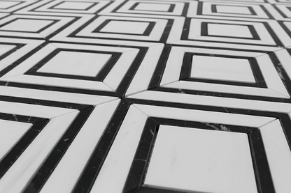 Maze Mosaic – Dolomite with Taurus Black