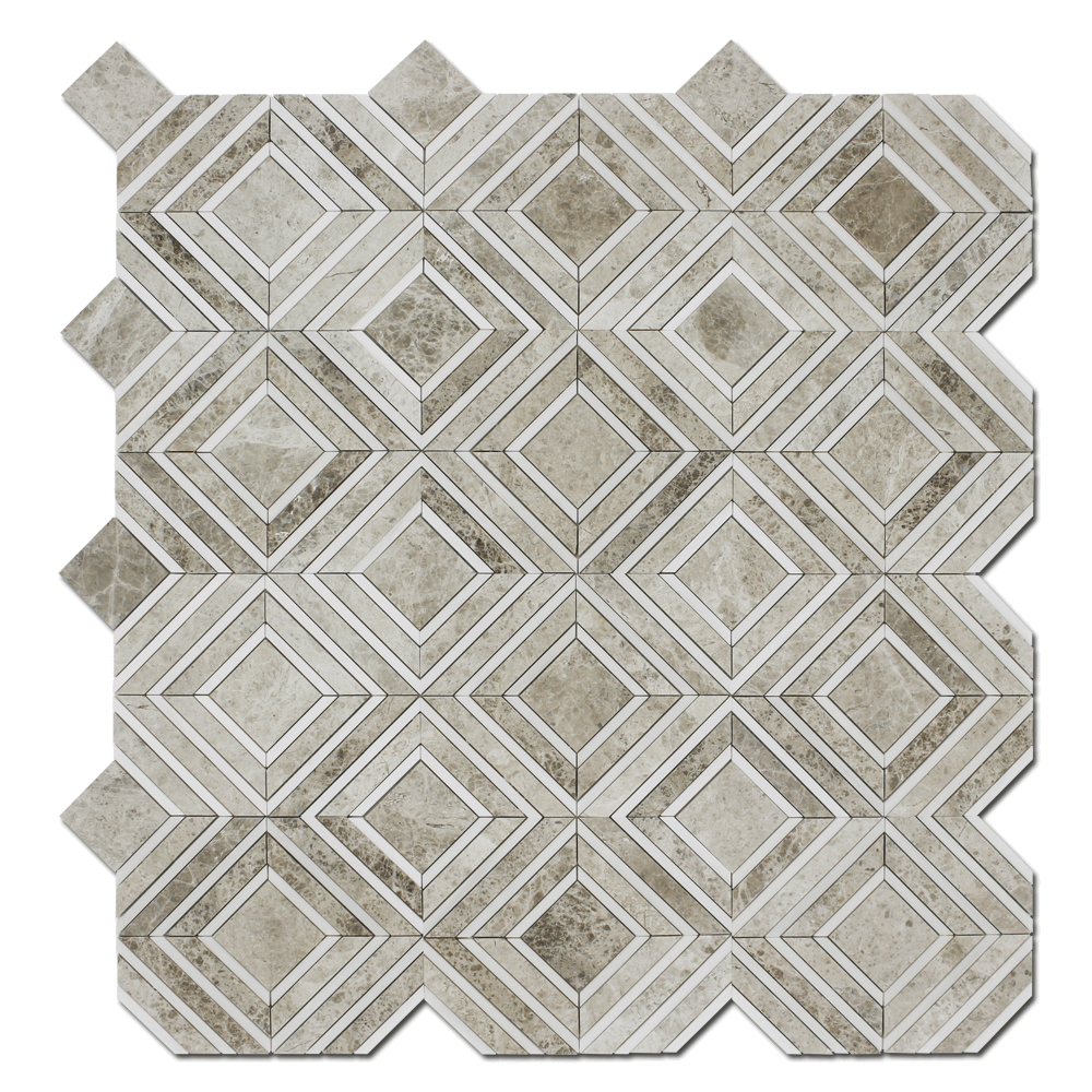 Silver Shadow Maze with Bianco Venato Dolomite