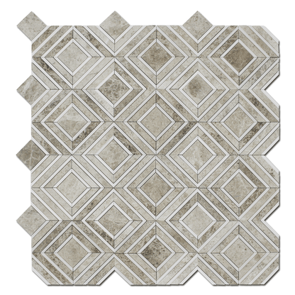 Silver Shadow Maze with Bianco Venato Dolomite