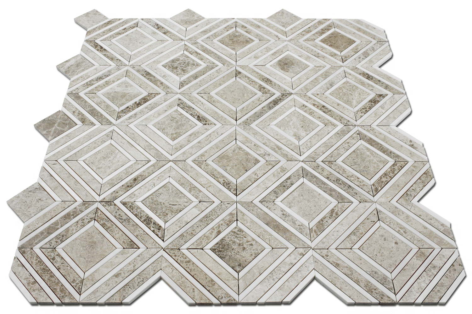 Silver Shadow Maze with Bianco Venato Dolomite