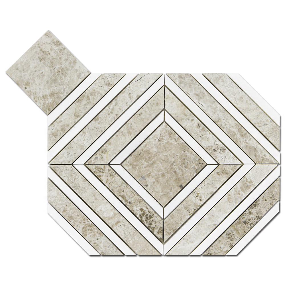 Silver Shadow Maze with Bianco Venato Dolomite