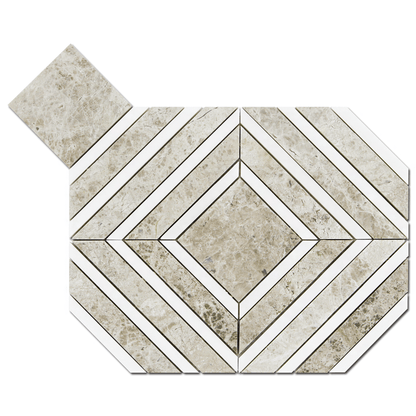 Silver Shadow Maze with Bianco Venato Dolomite