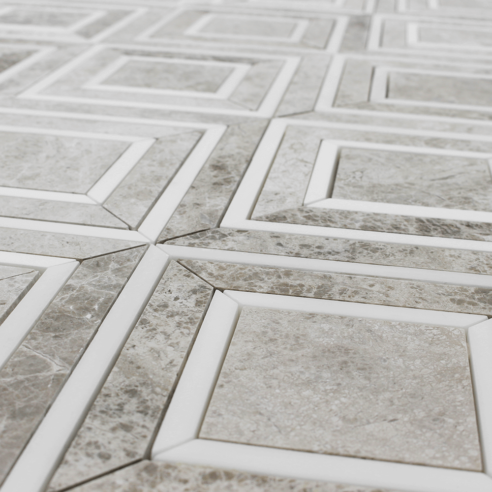 Silver Shadow Maze with Bianco Venato Dolomite