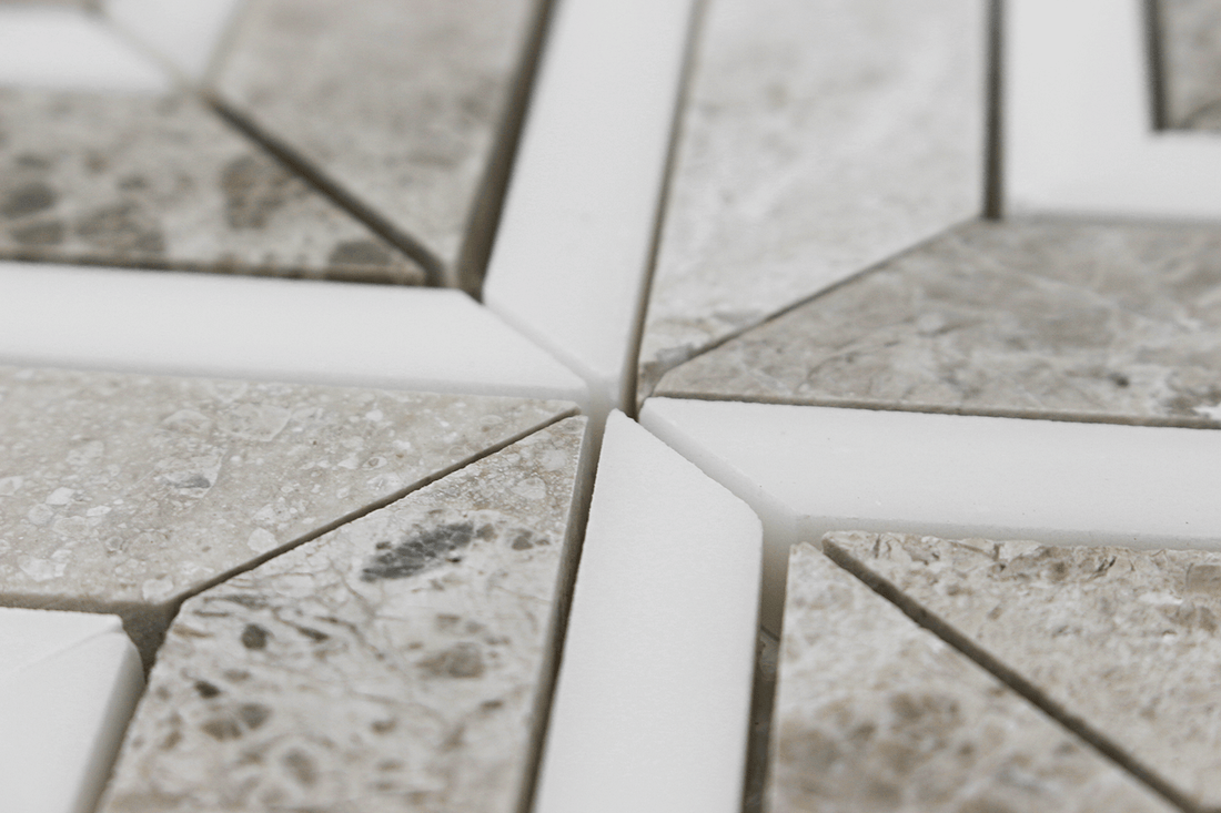 Maze Mosaic – Silver Shadow with Dolomite