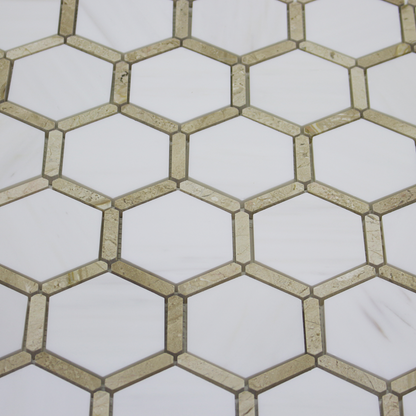 Sanibel  3″ Honeycomb – Bianco Venato Dolomite w/Karya Royal