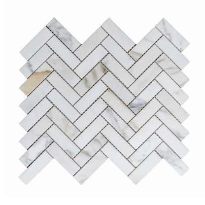Calacatta Gold 1x3 Herringbone Honed