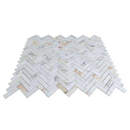Calacatta Gold 1x3 Herringbone Honed