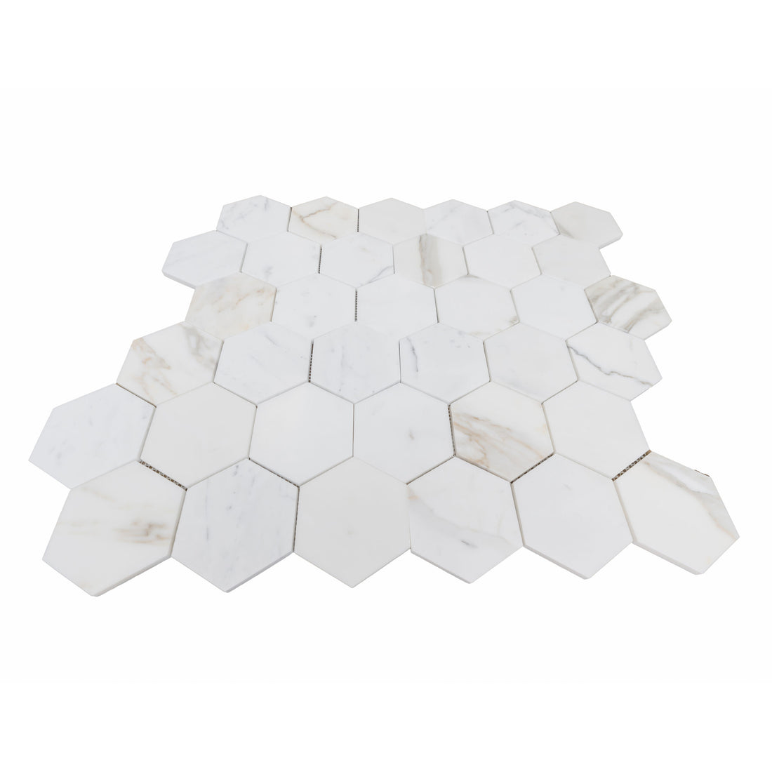 Calacatta Gold 4″ Honeycomb Honed
