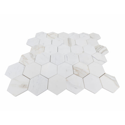 Calacatta Gold 4″ Honeycomb Honed
