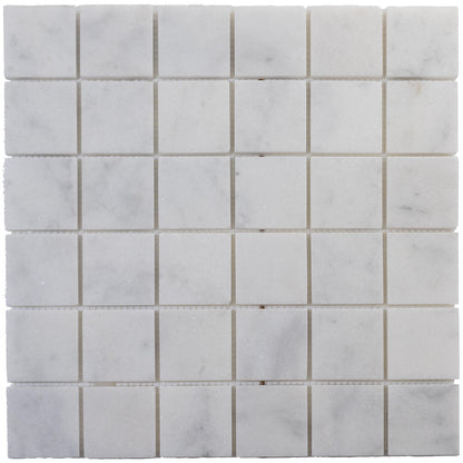 Milas White Marble 2&quot; x 2&quot; Honed, Polished &amp; Tumbled